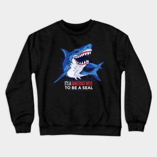 Scary Shark Crewneck Sweatshirt